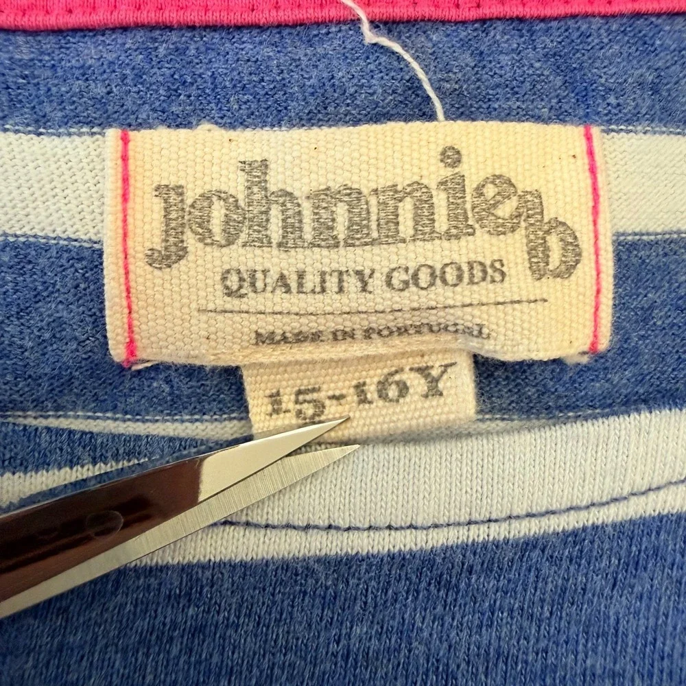 Johnnie B Girls Blue Striped Sleeveless‎ Dress Cotton Size 15-16Y Nautical Beach